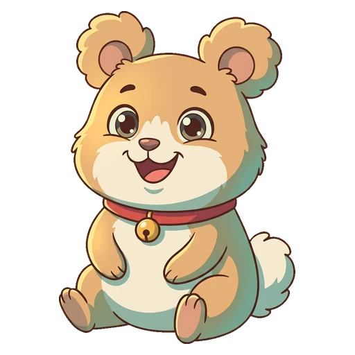 Bramble, a honey-coloured cub with a bell collar